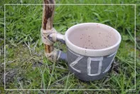 Кружка из шамотной глины