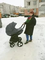 Коляска детская 2 в 1 эко-кожа